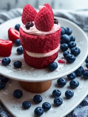 Homemade Strawberry/Blueberry Cake Candles